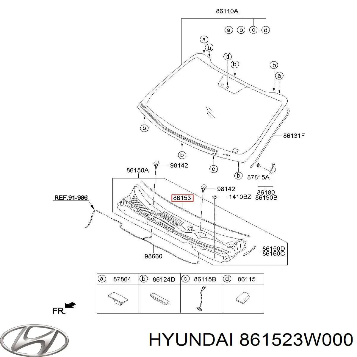  861523W000 Hyundai/Kia