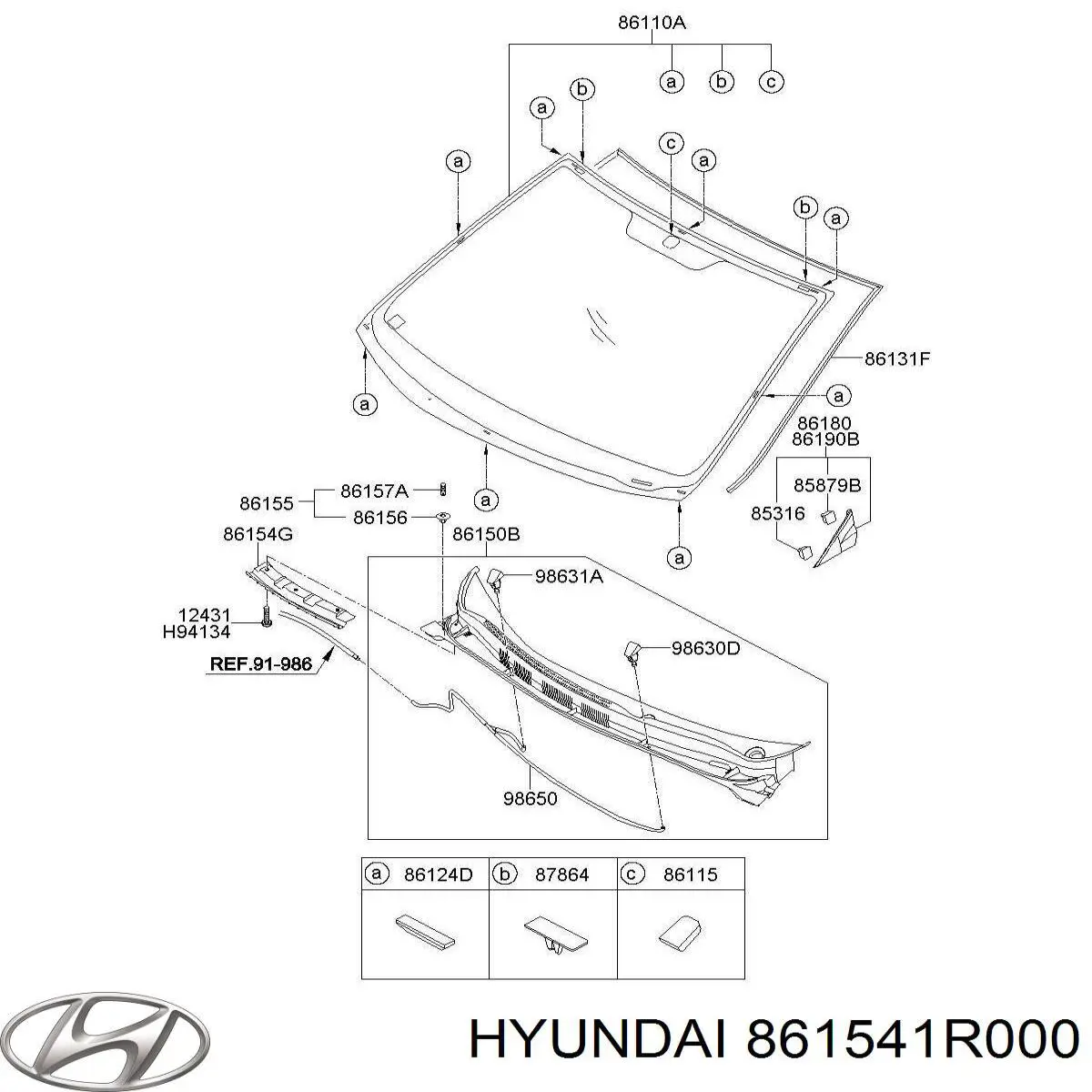  861541R000 Hyundai/Kia