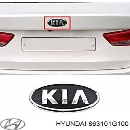 Эмблема крышки багажника (фирменный значок) на KIA Rio III 