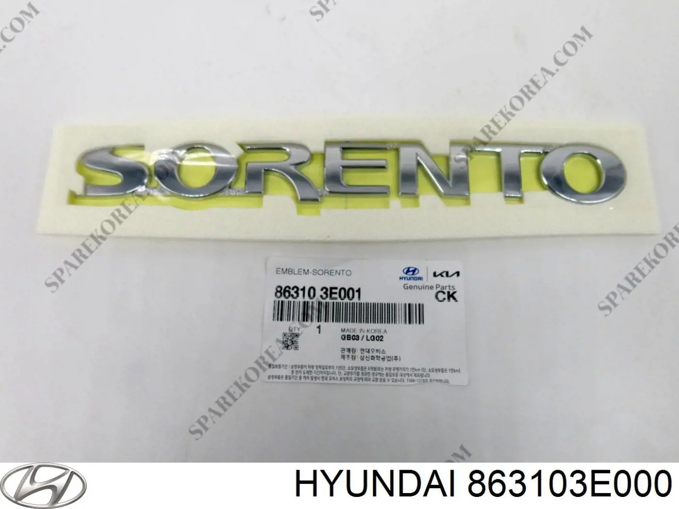  863103E001 Hyundai/Kia