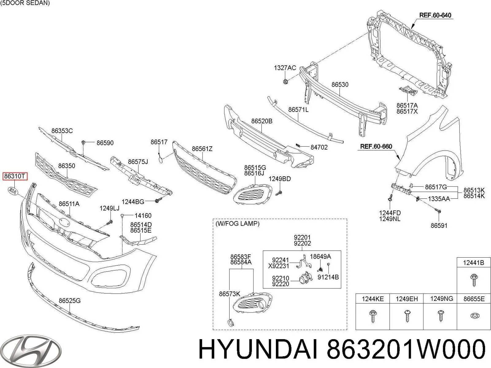  863201W000 Hyundai/Kia