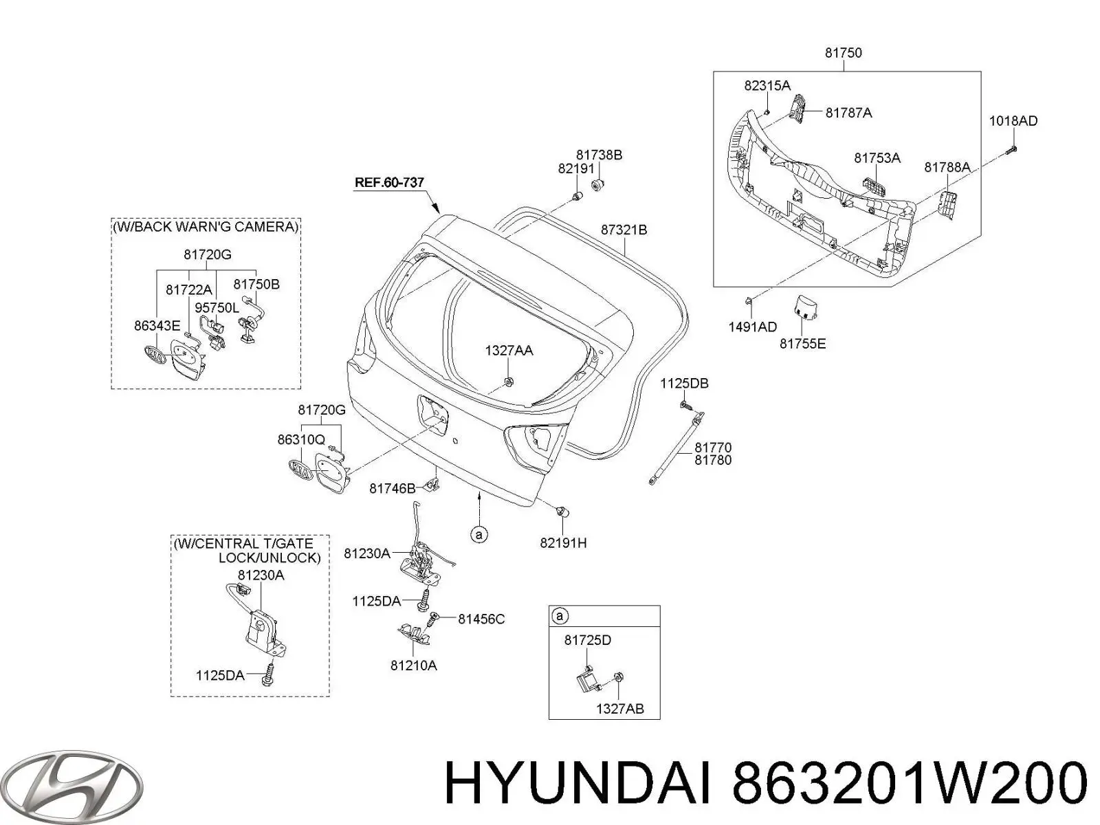 Эмблема на решетку радиатора Hyundai/Kia 863201W200 цена, от 76.53 USD