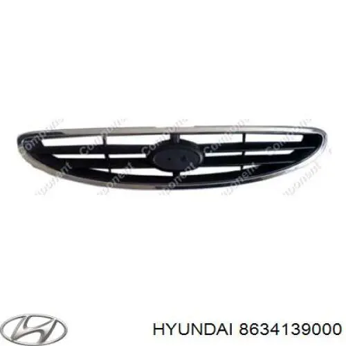 Фирменный значек решетки радиатора Hyundai/Kia 8634139000