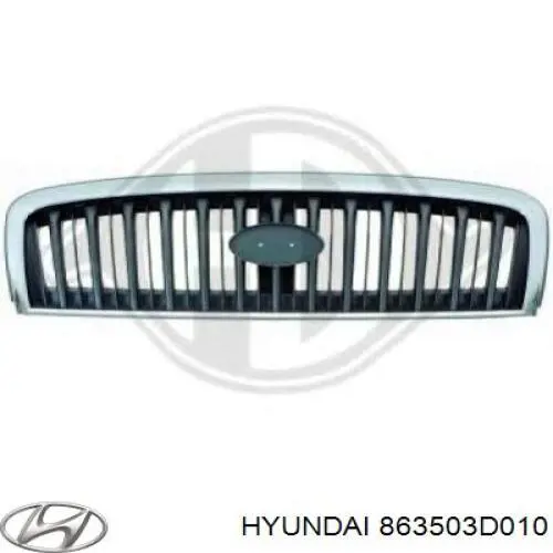 Купить 863503D010 Hyundai/Kia Решетка радиатора