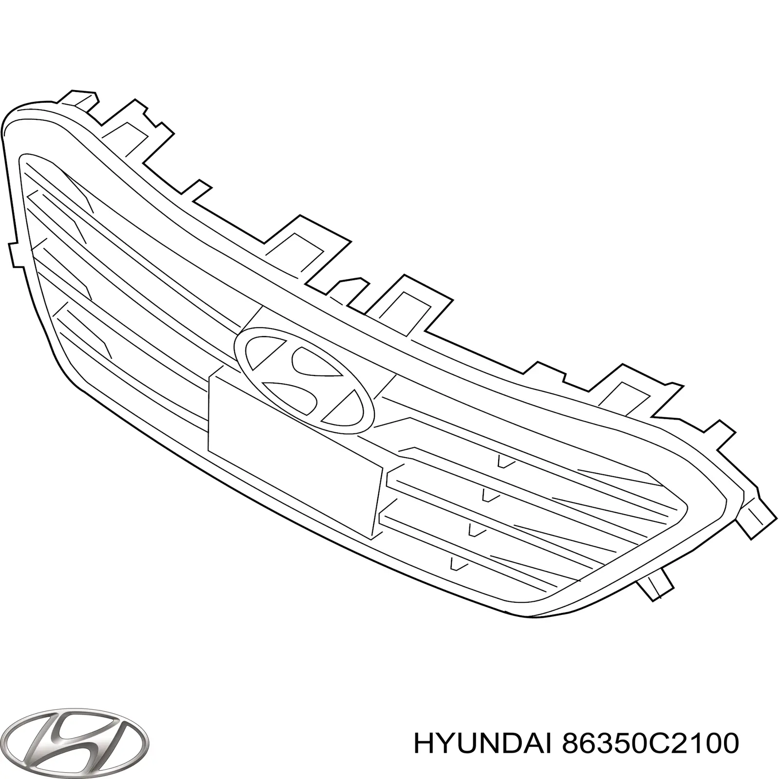 Решетка радиатора на Hyundai Sonata LF (Хундай Соната)