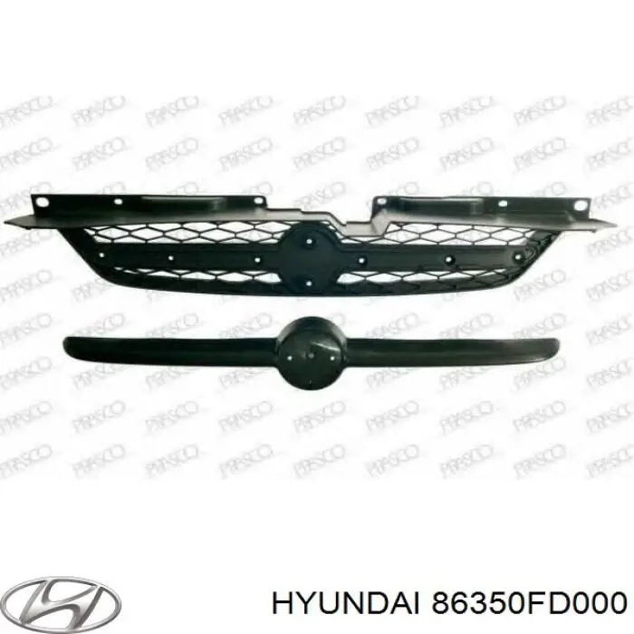Купить 86350FD000 Hyundai/Kia Решетка радиатора