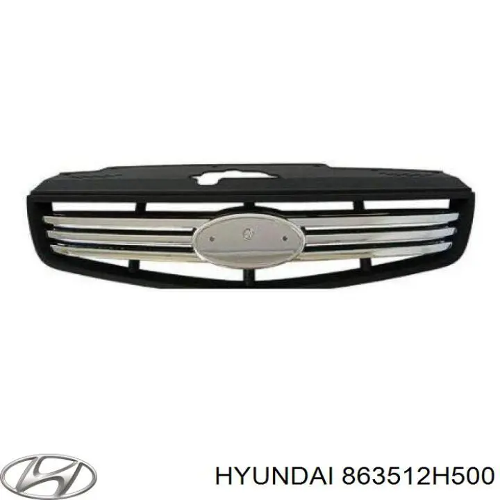 Облицовка радиатора Hyundai/Kia 863512H500 цена, от 56.59 USD
