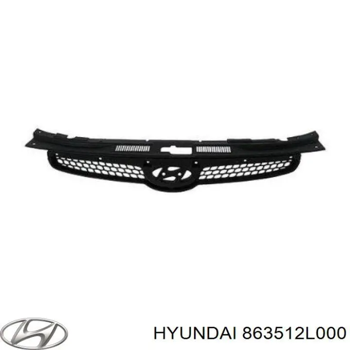 Решетка радиатора 863512L000 Hyundai/Kia