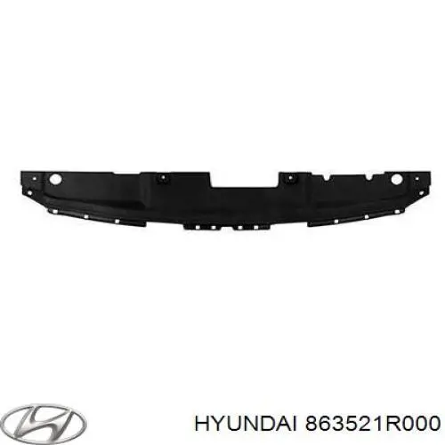 Placa sobreposta superior de difusor do radiador para Hyundai Accent (RB)