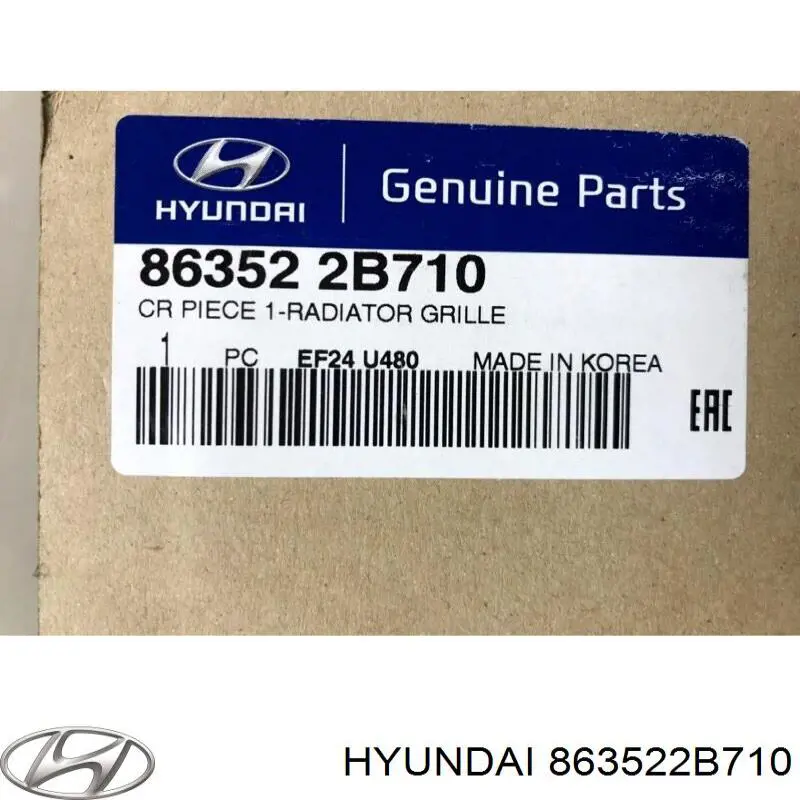 Молдинг решетки радиатора Hyundai/Kia 863522B710 цена, от 116.53 USD