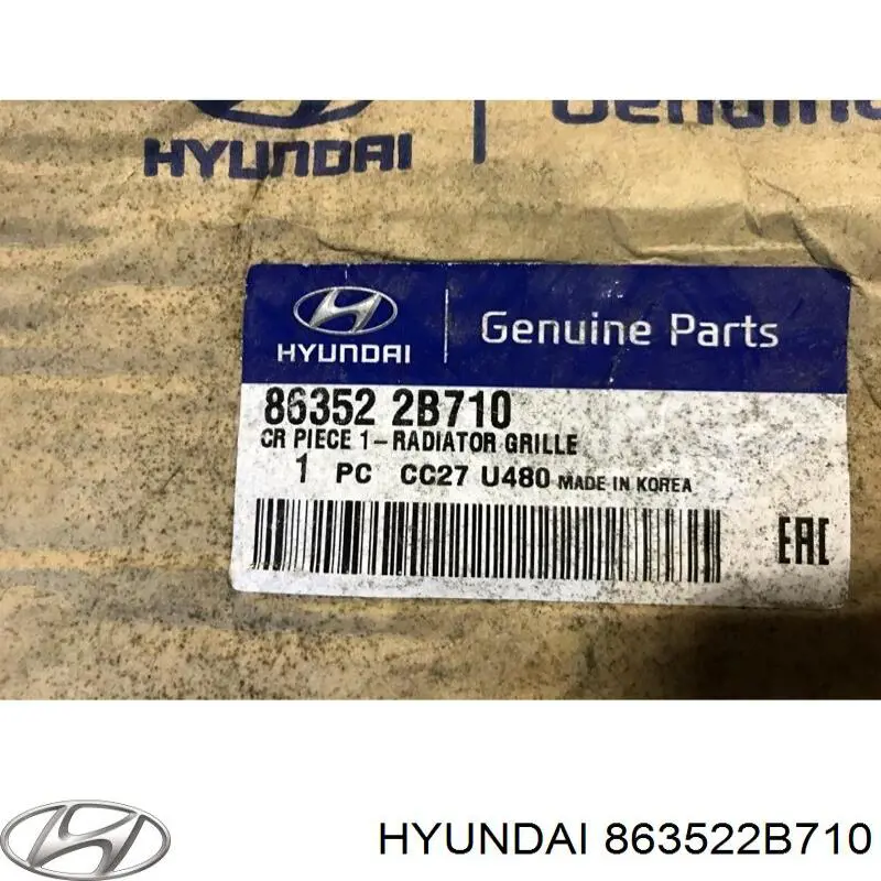 Купить 863522B710 Hyundai/Kia Молдинг решетки радиатора