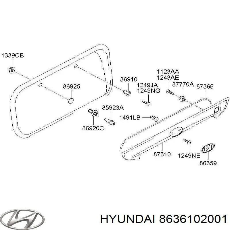 Купить 8636102001 Hyundai/Kia 