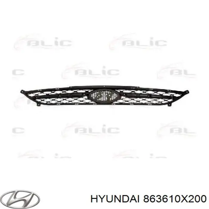 863610X200 Hyundai/Kia решетка радиатора