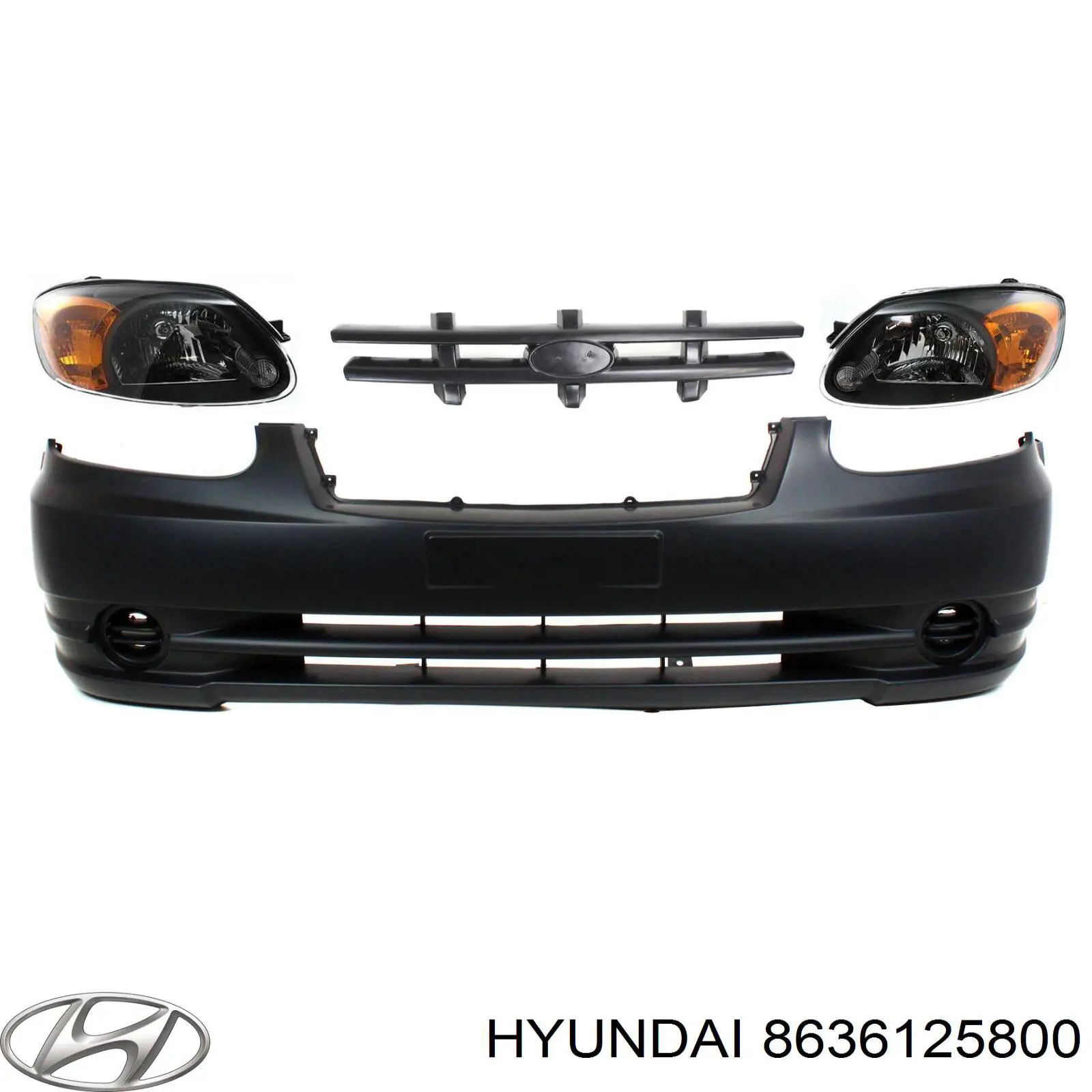 Решетка радиатора 8636125800 Hyundai/Kia