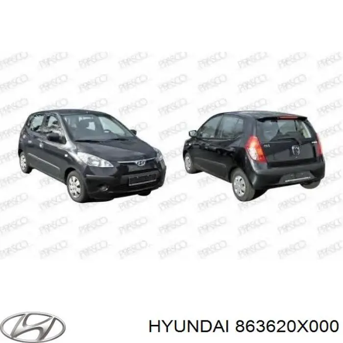 863620X000 Hyundai/Kia moldura de grelha do radiador
