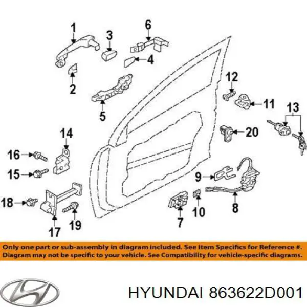 Купить 863622D001 Hyundai/Kia 