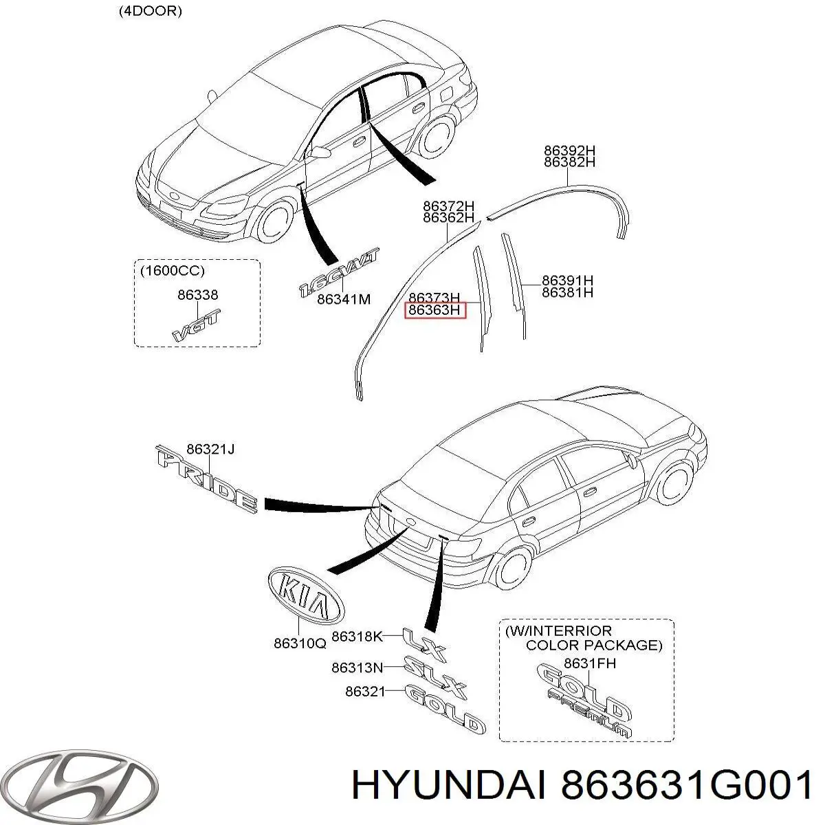 863631G001 Hyundai/Kia 