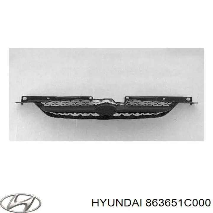 Купить 863651C000 Hyundai/Kia Решетка радиатора
