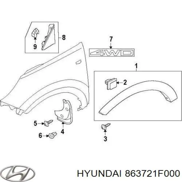 863721F000 Hyundai/Kia