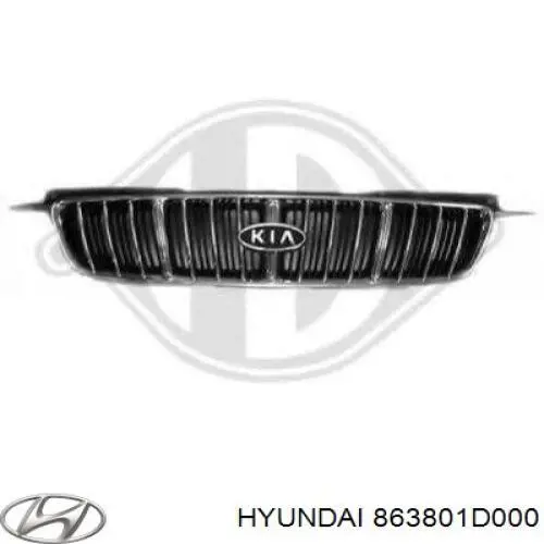 863801D001 Hyundai/Kia решетка радиатора