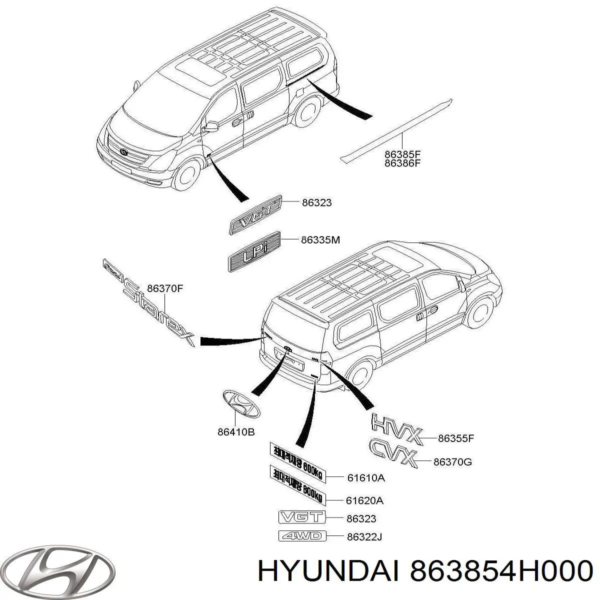 863854H000 Hyundai/Kia 