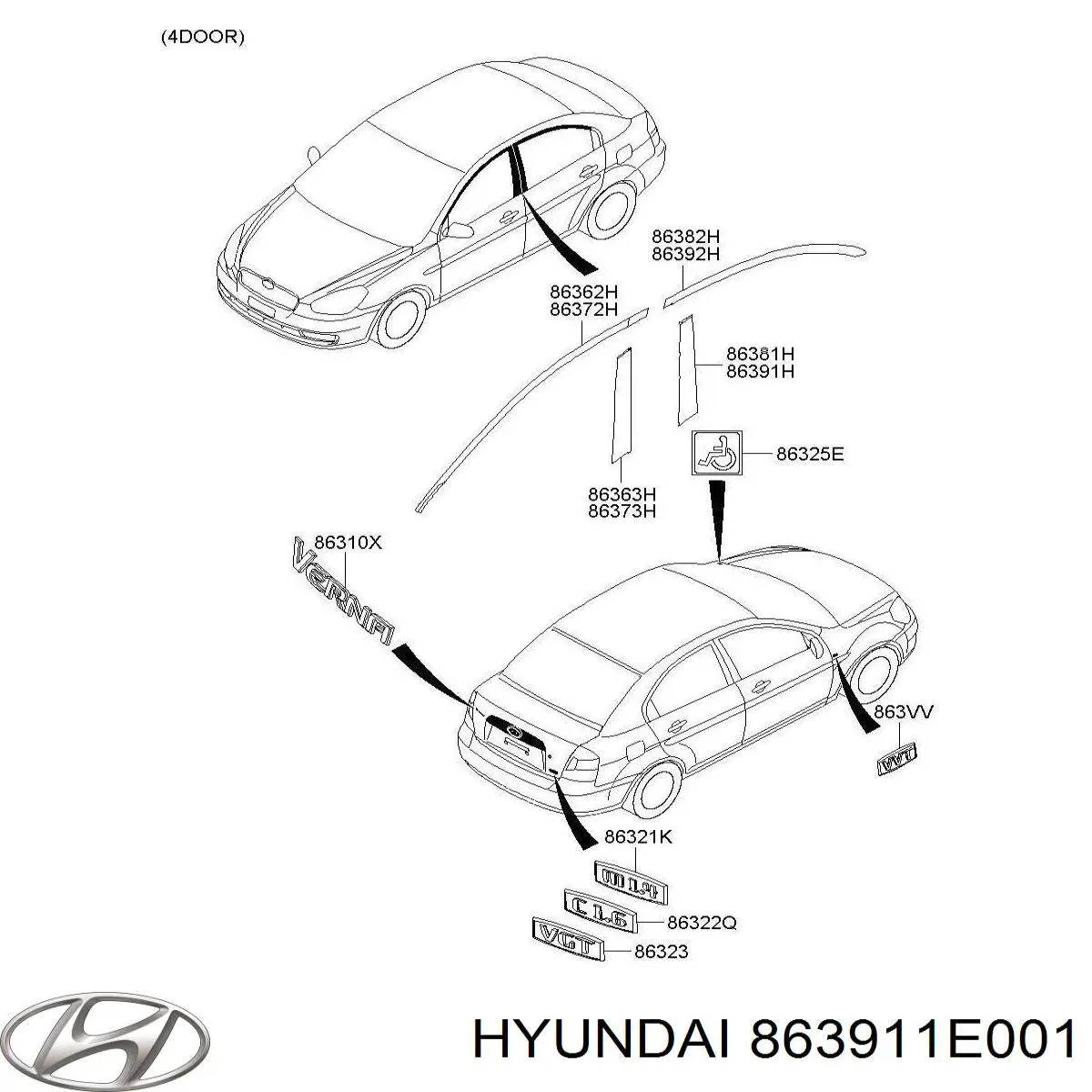 863911E001 Hyundai/Kia 