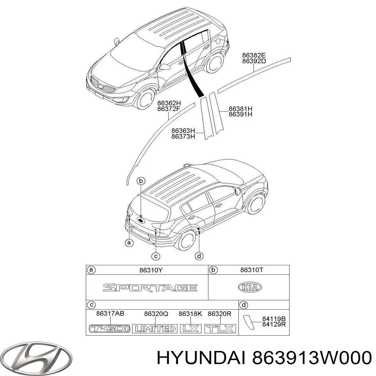 863913W000 Hyundai/Kia 
