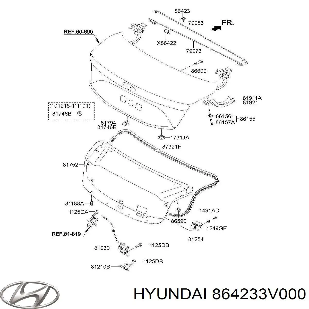  864233V000 Hyundai/Kia