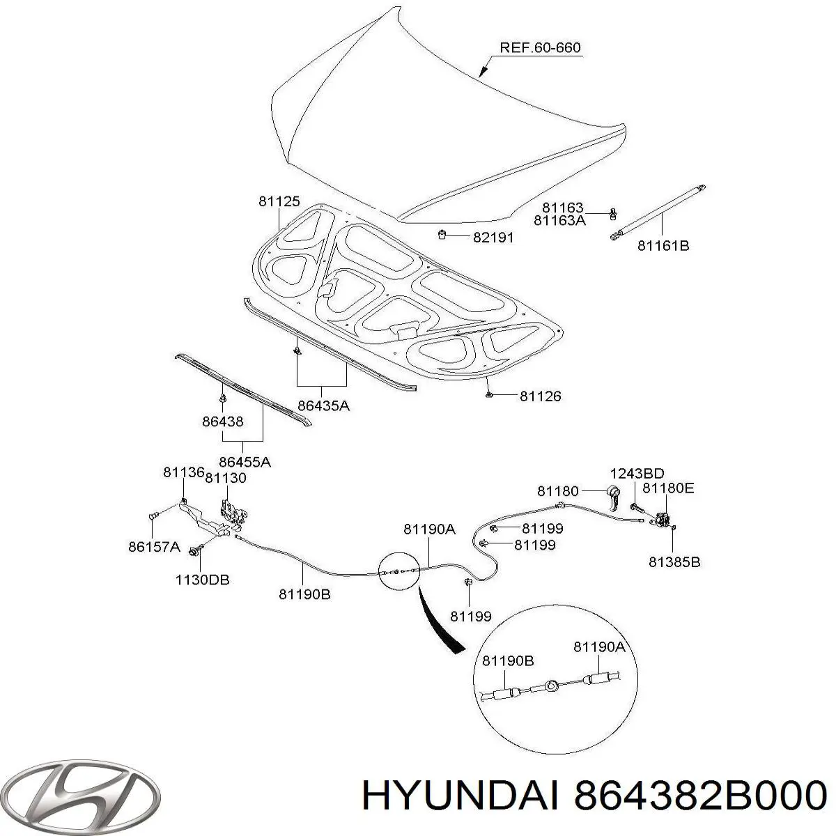  864382B000 Hyundai/Kia