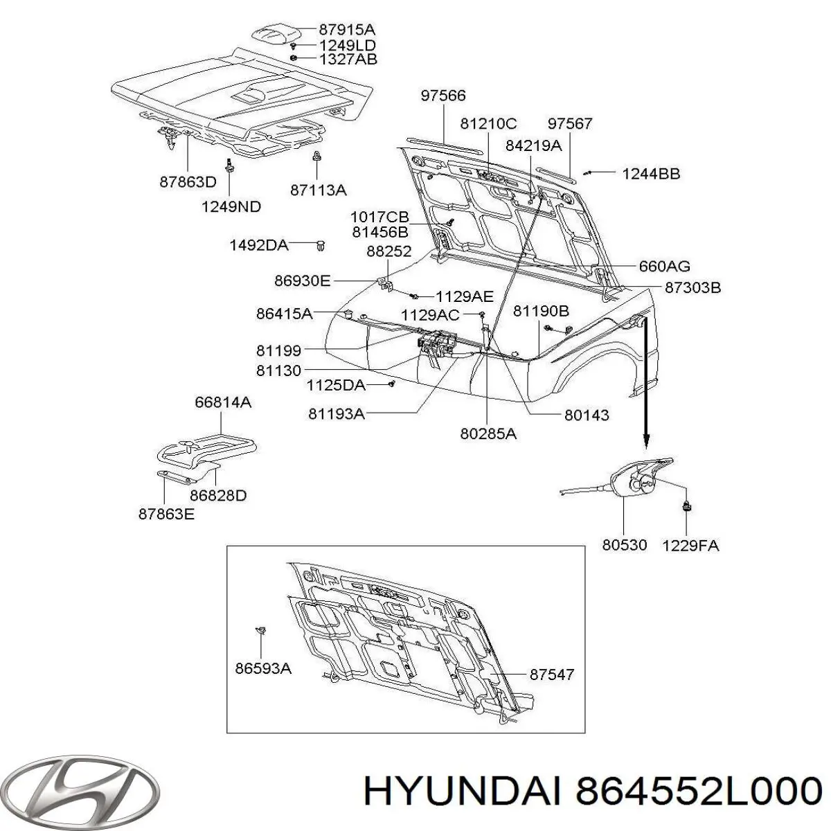 Hyundai/Kia 864552L000 цена, от 12.67 USD