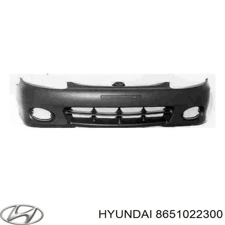 Передний бампер на Hyundai Accent 