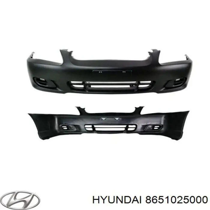 Передний бампер на Hyundai Accent  