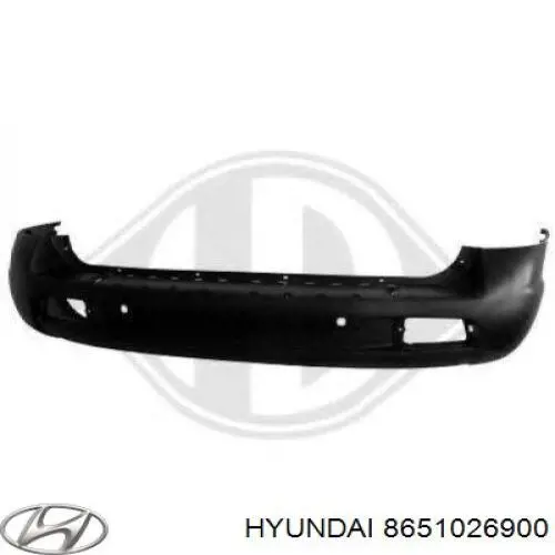 Бампер передний в сборе на Hyundai Santa Fe I SM