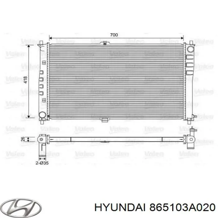 Бампер на авто Hyundai/Kia 865103A020 цена, от 90.40 USD