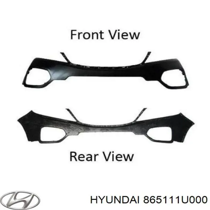 865111U000 Hyundai/Kia Бампер передний, верхняя часть