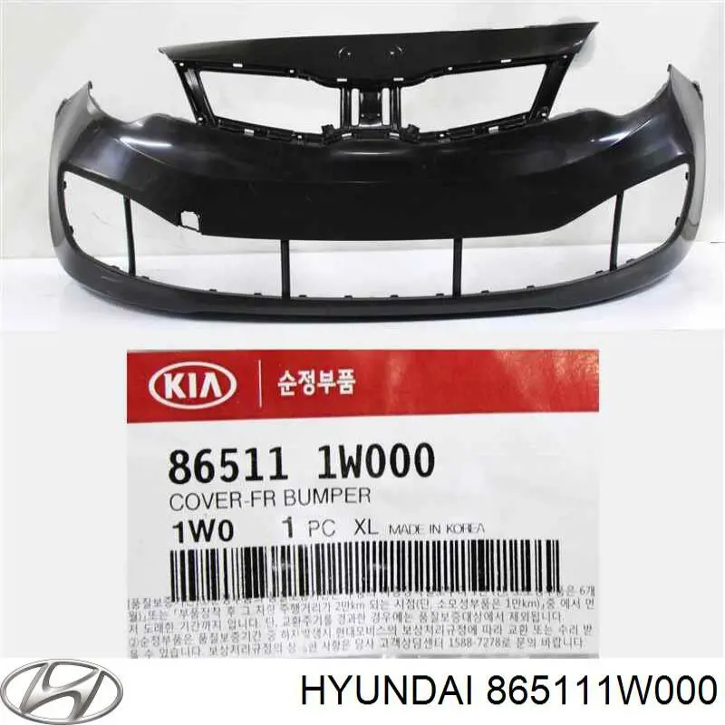 Передний бампер 865111W000 Hyundai/Kia