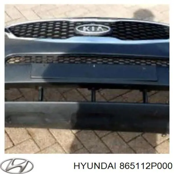 Бампер передний, верхняя часть Hyundai/Kia 865112P000