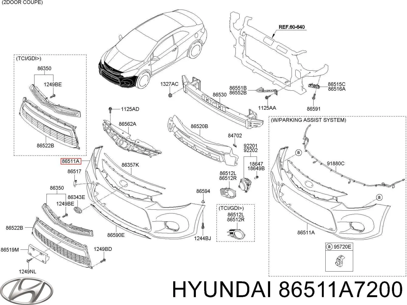  Hyundai/Kia 86511A7200 цена, от 470.55 USD