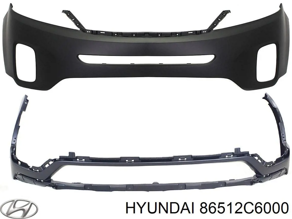 86512C6000 Hyundai/Kia бампер передний, нижняя часть