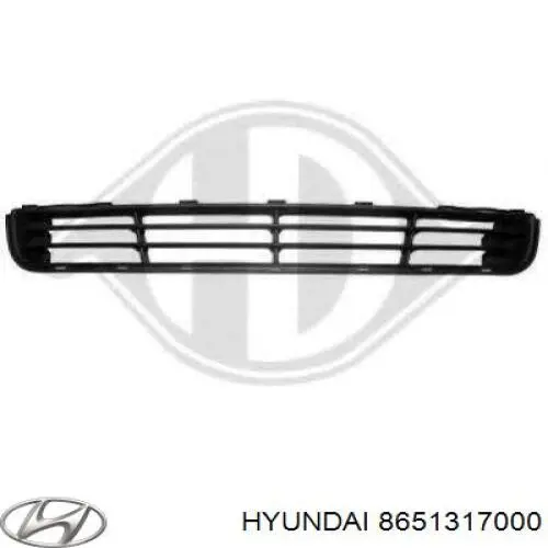 8651317000 Hyundai/Kia Правая решетка переднего бампера