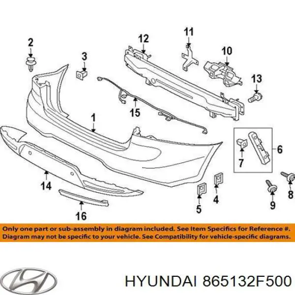 Кронштейн усилителя переднего бампера Hyundai/Kia 865132F500 цена, от 3.67 USD