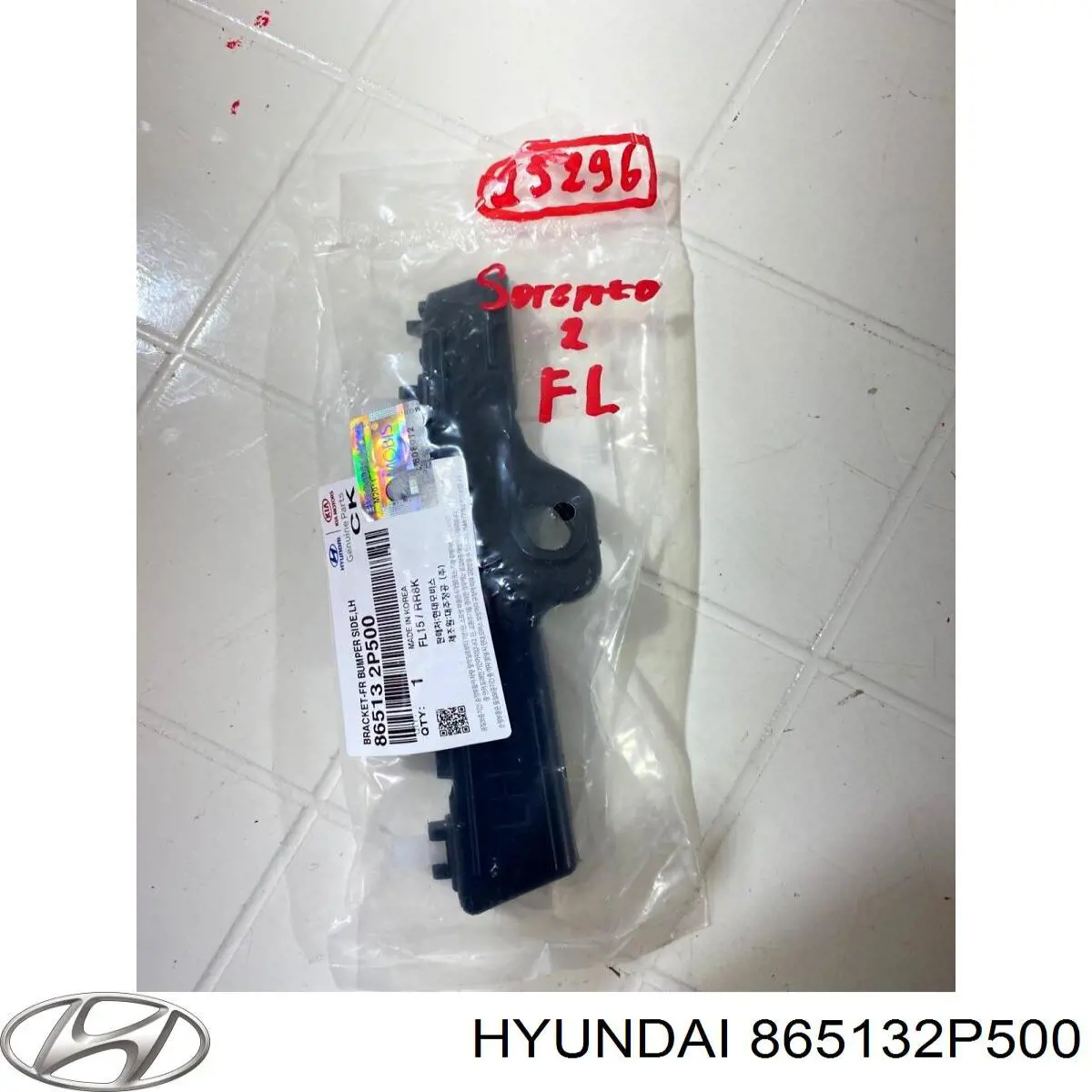 865132P500 Hyundai/Kia consola do pára-choque dianteiro esquerdo