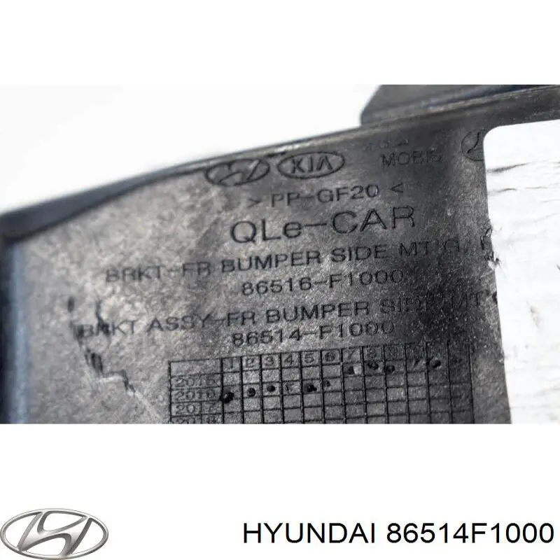 86514F1000 Hyundai/Kia кронштейн бампера переднего внешний правый