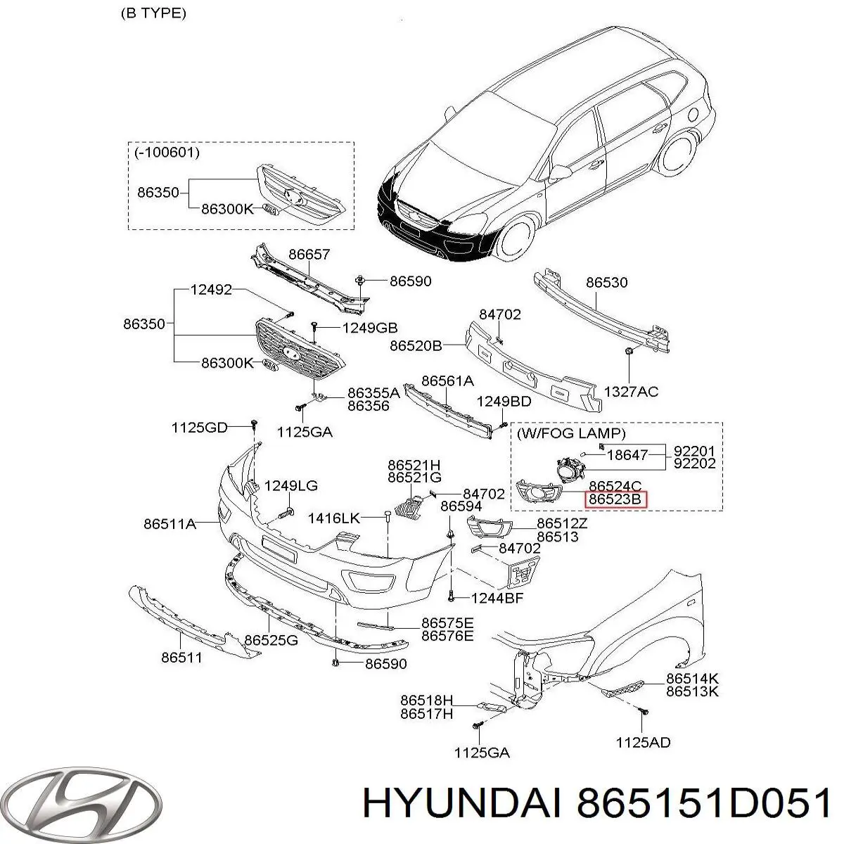 865151D051 Hyundai/Kia 