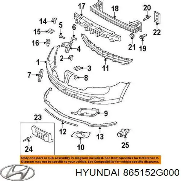 Tampão dianteira do pára-choque do gancho de reboque KIA Magentis II MG
