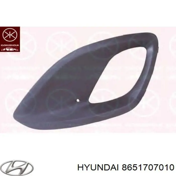 Правое крепление переднего бампера Hyundai/Kia 8651707010 цена, от 18.30 USD