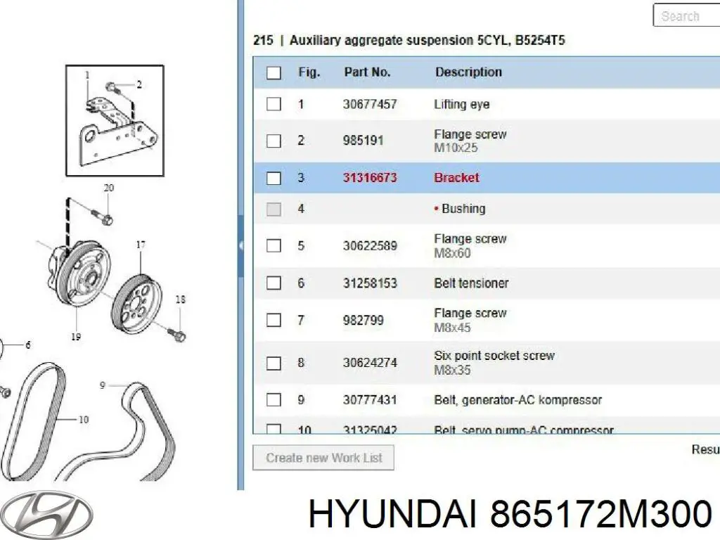 865172M300 Hyundai/Kia 