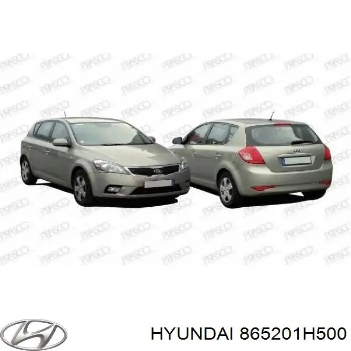 865201H500 Hyundai/Kia absorvedor (enchido do pára-choque dianteiro)