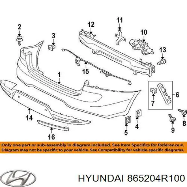 Абсорбер бампера переднего Hyundai/Kia 865204R100