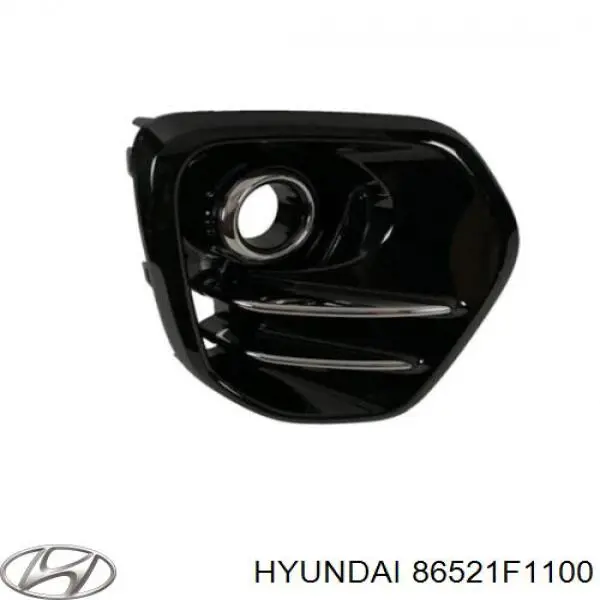 Заглушка/ решітка протитуманних фар бампера переднього, ліва 86521F1100 Hyundai/Kia